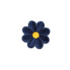 Wholesale DIY Embroidered Flower Patches Navy Blue Sunflower Bee Iron On Applique for Clothing Accessories