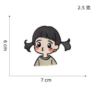 Cute girl cloth stickers 3#* self-adhesive cloth stickers