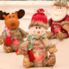 Wholesale Cloth Christmas Gift Bags with Santa Pattern for Party Craft Supply