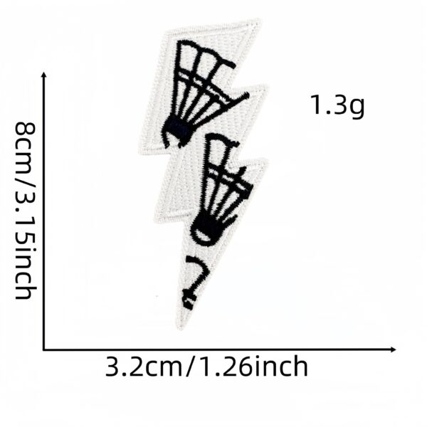 oly-cc8c36cb1c42b3939596ab9569298205 Wholesale Trendy Embroidered Lightning Sports Ball Patch Iron On Decorative Clothing Accessory