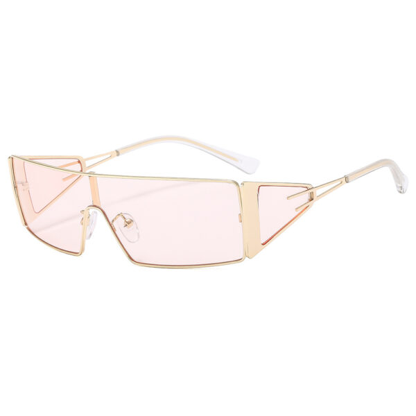 oly-cce715a2044c698936c35918be8ba1ce Wholesale Trendy Futuristic Metal Sunglasses UV400 Black Frame Grey Lens Fashion Accessory