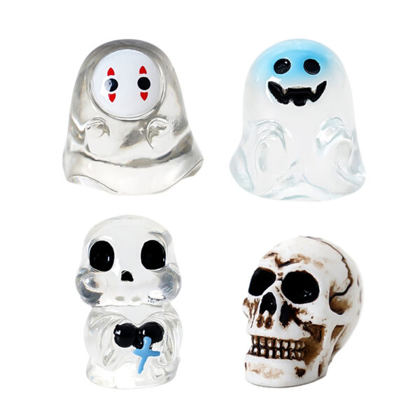 Wholesale Resin Halloween Pumpkin Ghost Doll - DIY Desktop Decor Blind Bag Accessory for Home Decor
