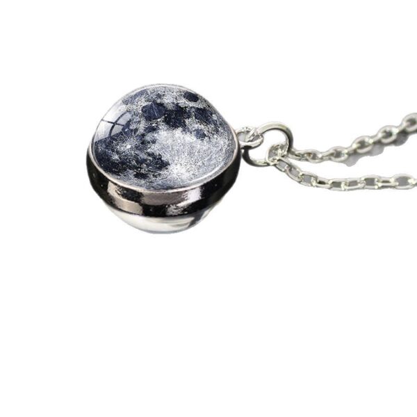 Wholesale Trendy Glass Pendant Necklace with Starry Sky Pattern Jewelry Accessory for Gift Boutique Resale