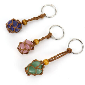 oly-cd183c49f2c5d44ad4ea96ab88dda43b Wholesale Natural Stone Amethyst Tiger Eye Keychain Trendy Car Key Accessory Gift