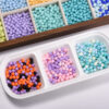 Wholesale Modern Acrylic Loose Beads 6mm White Electroplated Finish for DIY Phone Chains Boutique Resale