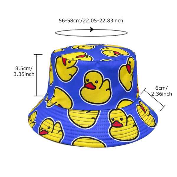 Wholesale Cartoon Duck Print Fisherman Hat Outdoor Sun Protection Fashion Accessory