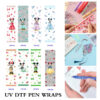 Wholesale 2/8/16pcs Cute Bow Cartoon Mouse Princess Dress Bird Series UV DTF Pen and Bookmark Stickers OLY Exclusive