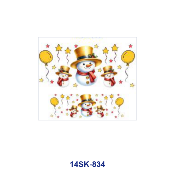 oly-cd767e06cd8adb15431e727b2b452fb9 Wholesale 2/4/8pcs Christmas Snowman Winter Print Mini Cup Keychain Sticker