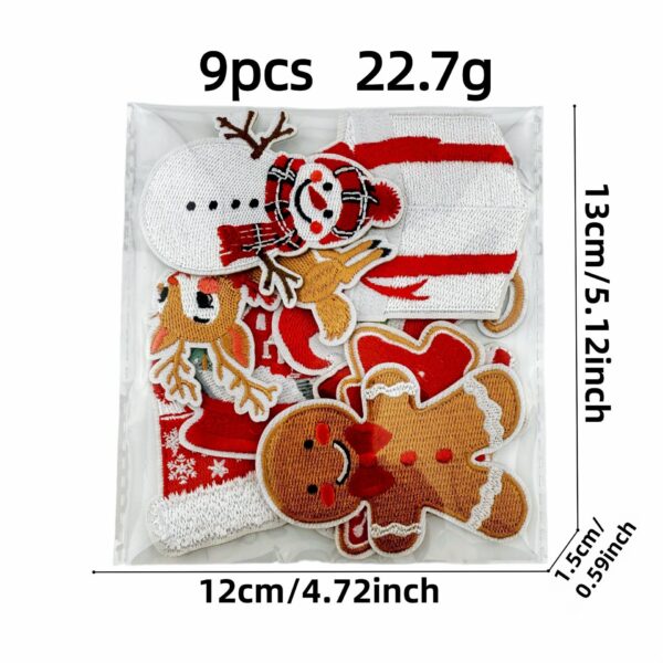 oly-cd7cf0dd561431791085f096462f27a2 Wholesale Christmas Embroidered Patch Iron-on DIY Cloth Sticker Santa Claus Gingerbread Man Decor