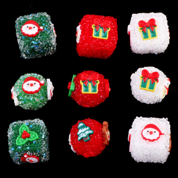 oly-cd80c1851f5c284d512e1df868e4d9b8 Wholesale Snowflake Epoxy Acrylic Beads DIY Phone Charm Keychain Bag Accessory