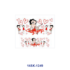 Wholesale 2/4/8pcs Vintage Retro Cartoon Girl Character Print Mini Cup Keychain Sticker OLY Exclusive