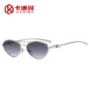 Wholesale Metal Gold Frame Double Beam Retro Cat Eye Sunglasses UV400 for Men Women
