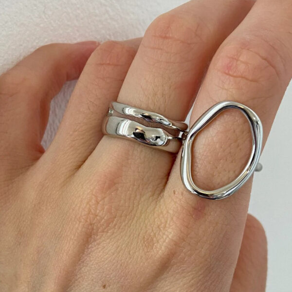 oly-cde2464de990d6ad74f23530a4727881 Wholesale Geometric Retro Alloy Ring for Women - Adjustable Fashion Jewelry Accessory