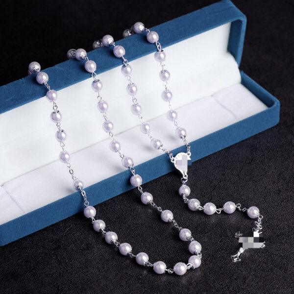 Wholesale Gold Pearl Cross Necklace Layering Jewelry Fashion Accessory Gift