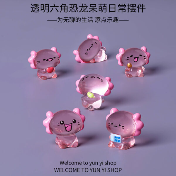 Wholesale Cute Transparent Cartoon Dragon Resin Micro Landscape Decoration for Succulent Planters