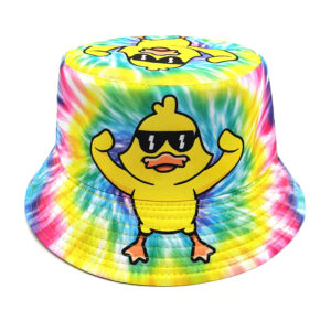 Wholesale Trendy Little Yellow Duck Print Bucket Hat Sun Protection Outdoor Fashion Accessory