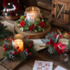 Wholesale Christmas Wreath Candlestick European Style Home Decor Decorative Accent Gift