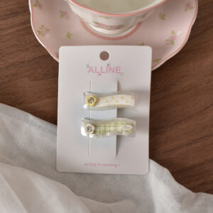 6 # Yellow wave clip-2pcs