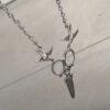 oly-ce3a6d17e6e04fb6685dac26807b3b03 Wholesale Punk Vintage Silver Scissor Pendant Necklace Gothic Fashion Jewelry Gift