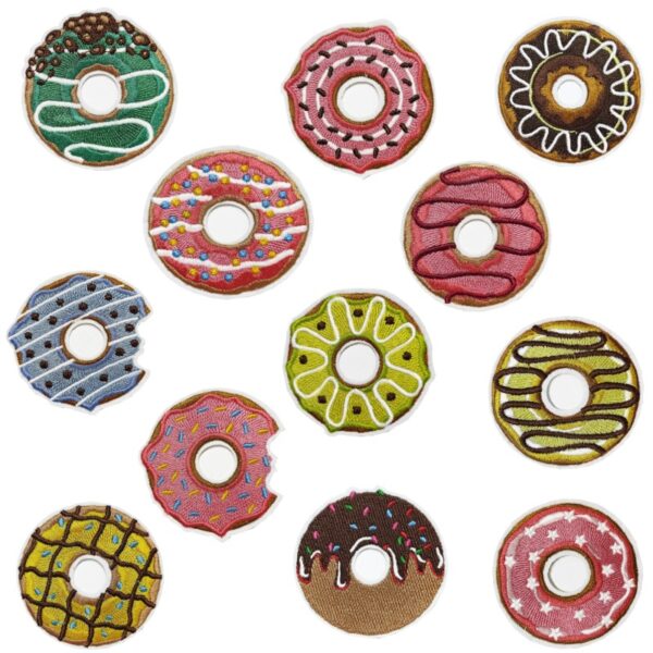 oly-ce523fd74d7451c2093cda8243ba801b Wholesale Polyester Donut Cloth Stickers Decorative Patches for Bags Clothes Everyday Use