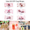 Wholesale 5pcs Watercolor Pink Valentine Garden Sprite Heart Lip Floral Retro Pickup Truck Tumbler Wrap Decals 16oz Cup UV DTF Wraps