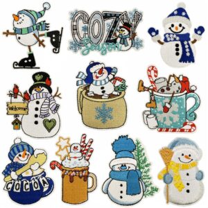 oly-ce64bae4396b5603d4f7906660f20947 Wholesale Trendy Cartoon Snowman Embroidery Patch Heat Melt Back Adhesive for Clothing Bags Boutique Resale