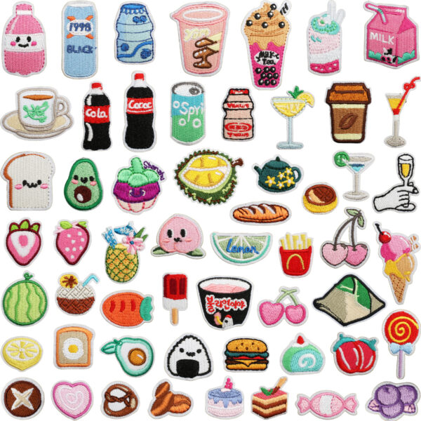 oly-ce778729368b1feb0f5fba27d30f916d Wholesale Cartoon Food Embroidery Patches Polyester Thread DIY Decorative Accent for Clothing Resale