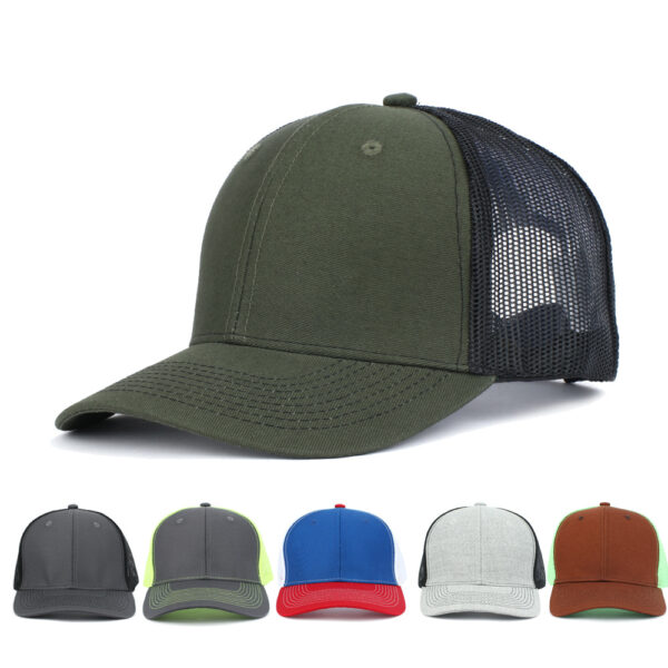 oly-ce7f3bc6a4b34b619c86b43dceb53fba Wholesale Trendy White Mesh Trucker Cap Richardson 112 Breathable Adjustable Unisex Hat