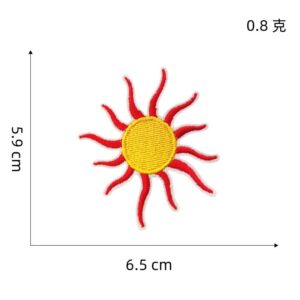 Sun embroidery cloth stickers