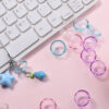 oly-ceb609810afc2fe8d4002af7486ef87f Wholesale Dreamy Spring Jellyfish Light Luxury Acrylic Beaded DIY Car Keychain Bag Charm