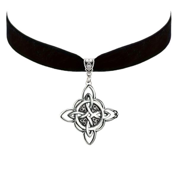 oly-cec0bcb30d047c77535dcc8270537f52 Wholesale Velvet Chain Pendant Necklace Silver Cloth Pendant Nordic Style Boutique Resale Jewelry Accessory Gift