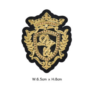 Gold letter badge