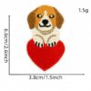 Wholesale Cute Animal Embroidery Patches with Heart Motifs 8 Pack Decorative Iron On Badges for Clothing and Craft Supply
