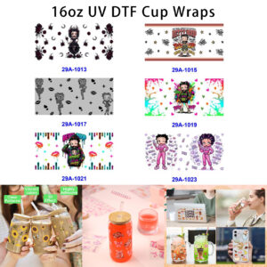 oly-ced9bd93a2e32924243c6c1fd6aa2a33 Wholesale 16oz Cool Girl Cartoon Series Cup UV DTF Wraps