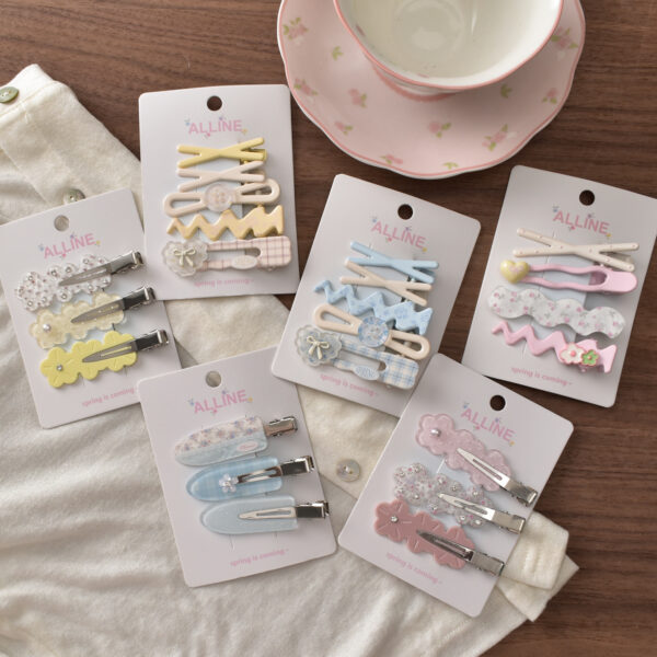 oly-ceed2a8b87cc0178d8df3b48b1d3eb91 Wholesale Floral Acrylic Hair Clips Set Spring Trendy Hair Accessory Boutique