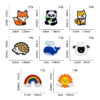 oly-cefd2412a24faed5dc4ea99fc3240be0 Wholesale Cartoon Animal Rainbow Sun Whale Towel Embroidery Patches, Chic Fashion Accessory for Shoes and Bags