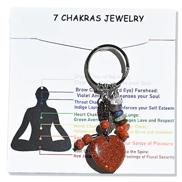 Wholesale Natural Crystal and Agate Hand Knitted Heart Pendant Bag Charm Keychain Decorative Accessory