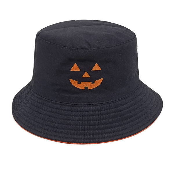 Wholesale Halloween Themed Fashion Fisherman Hat with Pumpkin and Monster Design Trendy Sun Protection Hat for Party or Everyday Use
