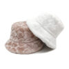 Wholesale Plush Fisherman Hat Heart Pattern Women's Casual Foldable Sun Hat