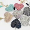 Wholesale Crystal Heart Keychain Bag Charm Zinc Alloy Boutique Resale Accessory