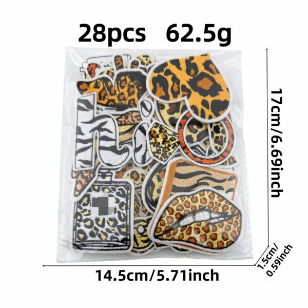 Wholesale Stylish Leopard Print Fabric Patch Valentine's Day Bag Charm Accessory