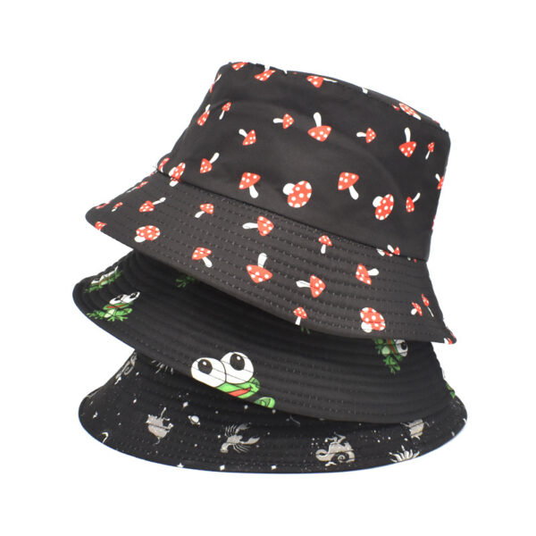 Wholesale Trendy Frog Print Bucket Hat Sunscreen Summer Outdoor Travel Fashion Accessory