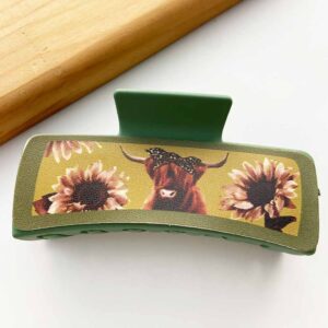 Cowboy clip bull head green clip