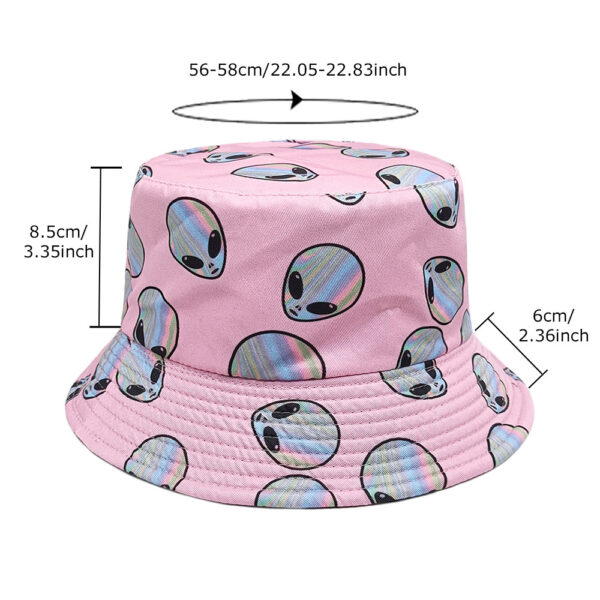 oly-cf74232b112fae983d0be49a34384b2a Wholesale Trendy UFO Print Bucket Hat Sun Protection Outdoor Casual Fashion