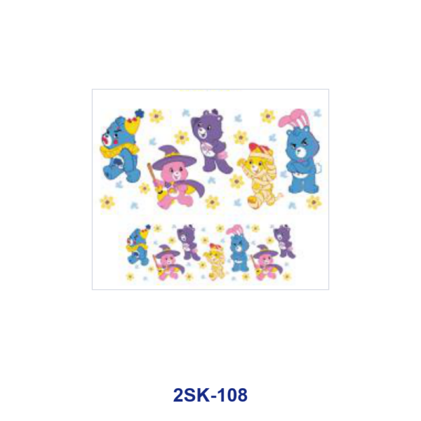 Wholesale 8pcs Cute Bear Mini Cup Keychain Sticker