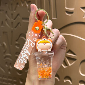 Oil girl milk tea cup-orange / Single opp bag packaging