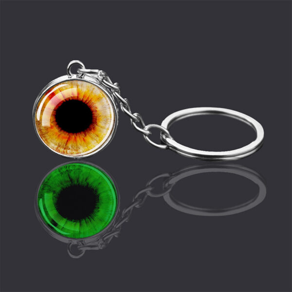 Wholesale Funny Eye Pupil Glass Ball Keychain Luminous Glow-in-the-Dark Decorative Key Ring, Ideal for Gifts, Bag Charm or Party Favors