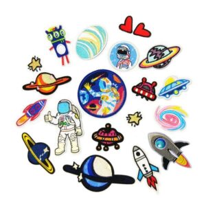 Wholesale Embroidered Space Astronaut Rocket Patches Stylish Fashion Accessory for Clothing Boutique Resale