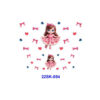 Wholesale 2/4/8pcs Colorful Cute Girl Mini Keychain Sticker