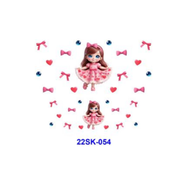 Wholesale 2/4/8pcs Colorful Cute Girl Mini Keychain Sticker